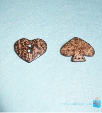Cúc gỗ gáo dừa - hình tim, hình xì bích